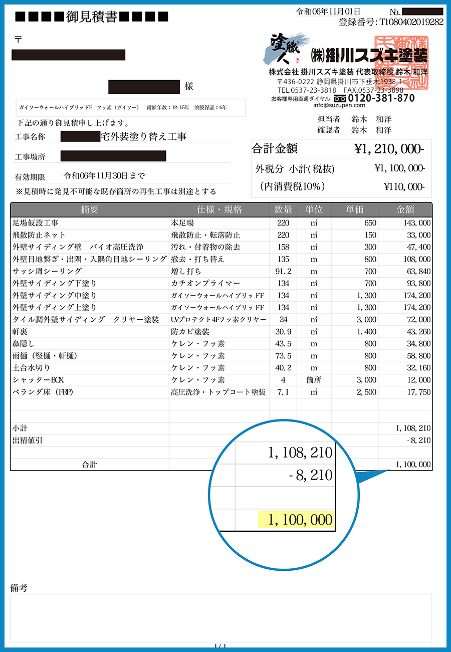 15年耐候塗装のフッ素塗装